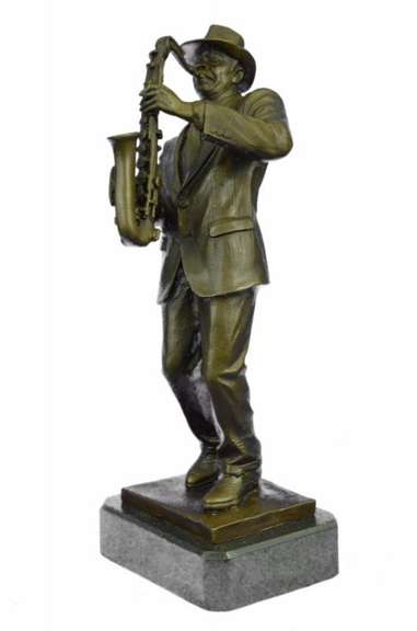Saxophone Player Bronze Sculpture