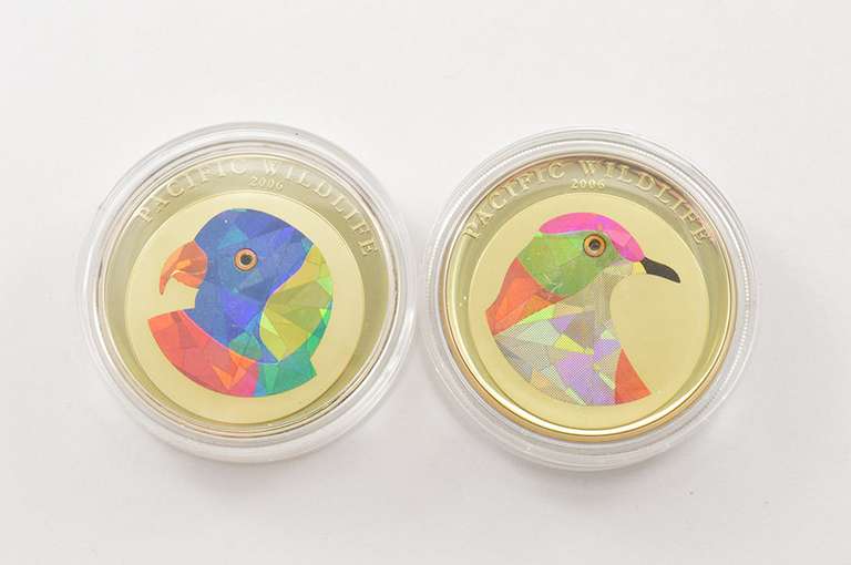 2006 Palau $5 Pacific Wildlife 25g .925 Silver Pf 2 Coin Set Box & COA