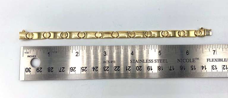 Fancy 14kt Gold Link Bracelet