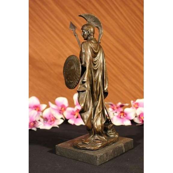 Bronze Statue Marble Classical Roman Warrior Nobleman Military War God