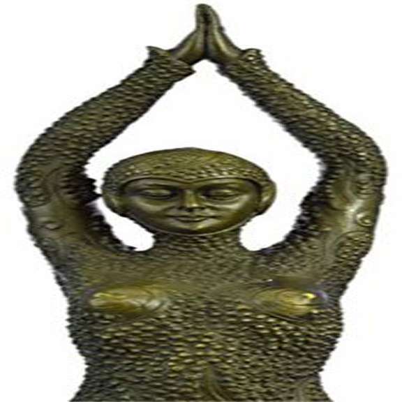 Dancer Bronze Statue on Marble Base Figurine