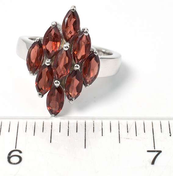 Sterling Silver & Garnet Ring