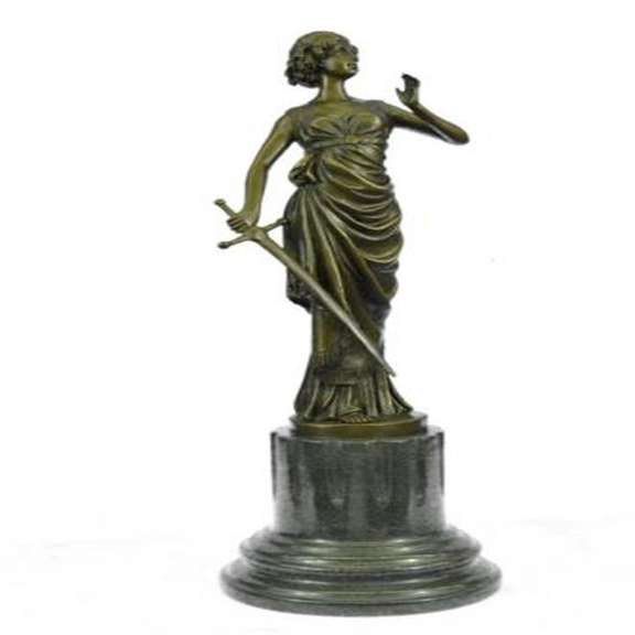 Roman Greek Warrior Bronze Statue