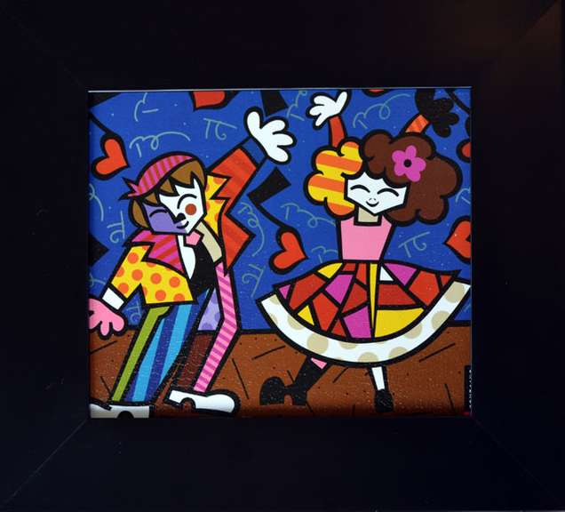 Romero Britto Dance Framed