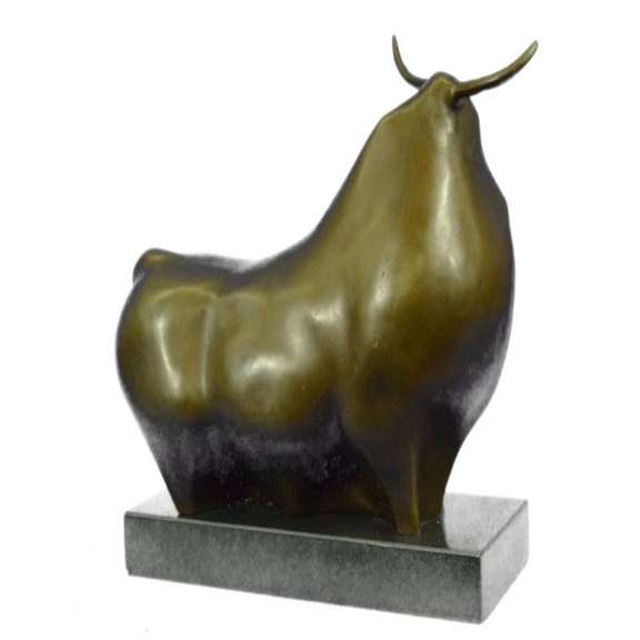 Abstract Modern Art Bull Bronze Sculpture