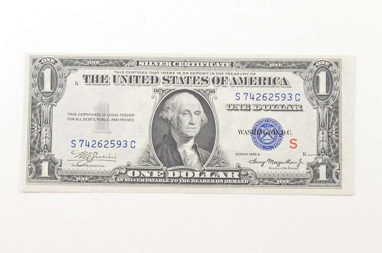1935-A $1.00 Silver Certificate - Blue Seal