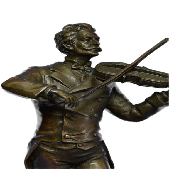 Johann Strauss playing the Violin Bronze Sculpture
