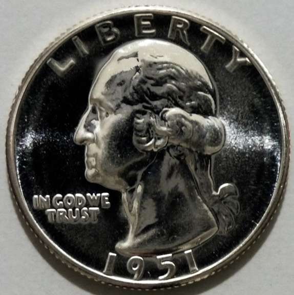 Exceptional Gem Proof 1951 Washington Quarter!