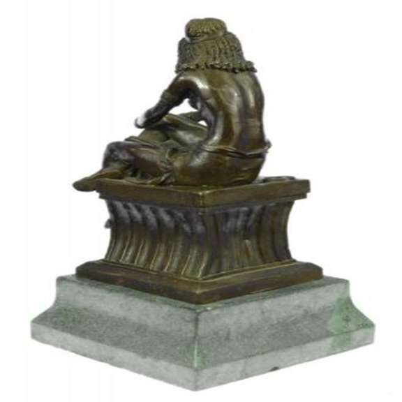Sitting Egyptian Nude Princess Bronze Sculpture
