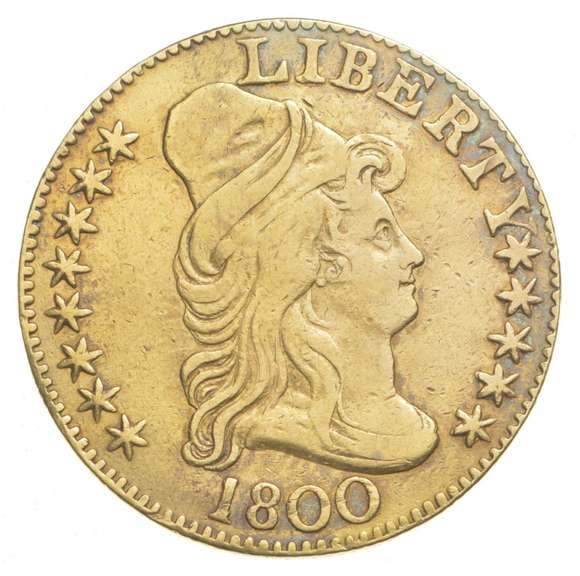 1800 $5.00 Liberty Cap Gold Half Eagle