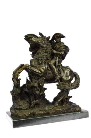 Massive 62 LBS Napoleon Riding Horse Bronze Sculpture