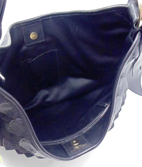 YSL St. Tropez Black Fish Scale Purse