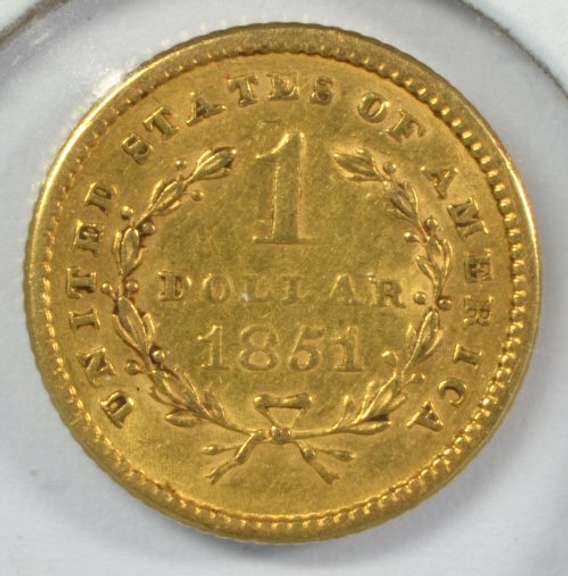 Needle-sharp 1851 US Type One $1 Gold Piece