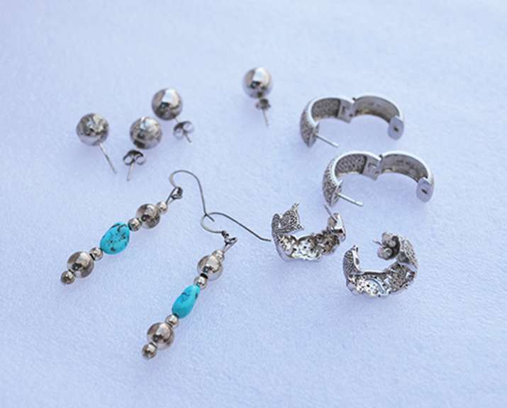 5 (Five) Pairs of Contemporary Sterling Silver Earrings