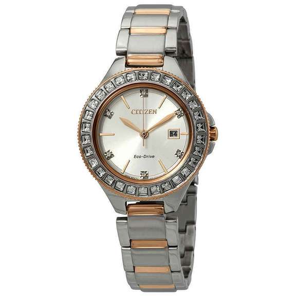 Citizen Silhouette Crystal Silver Dial Watch