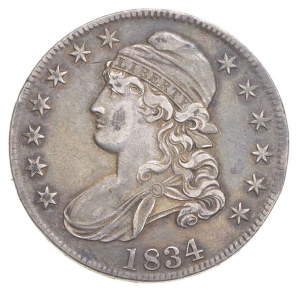 1834 Capped Bust Half Dollar - Large Date - Small Lettering