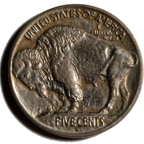 1913 D Raised Mound BU Buffalo Nickel