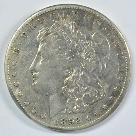 Sharp scarce 1892-CC Morgan Silver Dollar. Nice