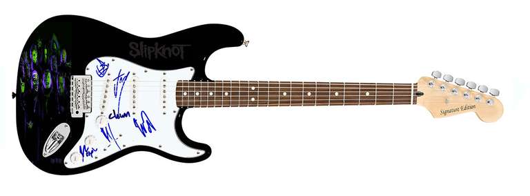 Slipknot Autographed Custom Graphics Guitar