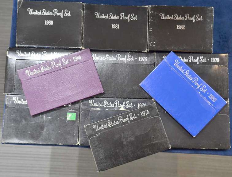 Proof Set Run 1973-1984 12 Total Proof Sets