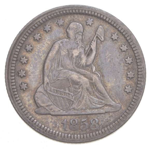 1858 Seated Liberty Quarter