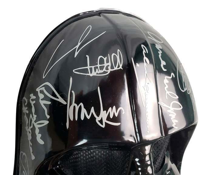 Star Wars Cast Facsimile Autographed Darth Vader Mask