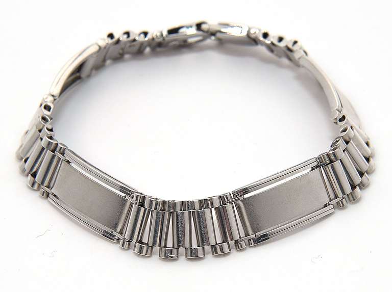Modified Jubilee-Style Bracelet in 14KT White Gold