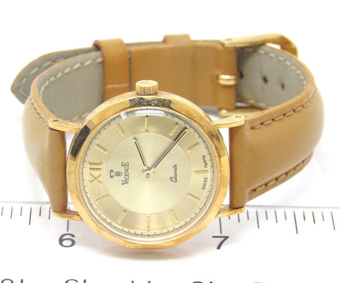 Vicence Quartz Brown Leather Watch