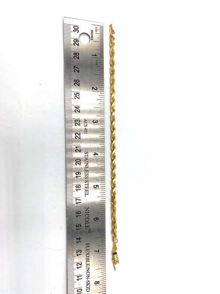 Fancy 14kt Twisted Rope Bracelet