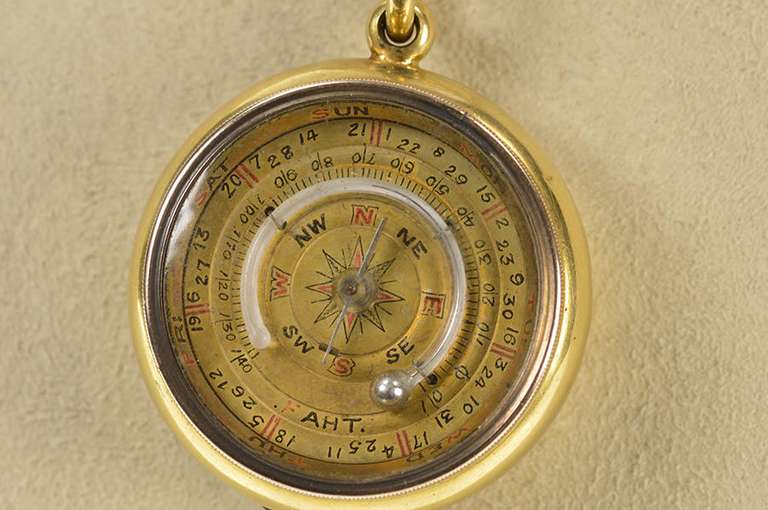 18K Yellow Gold Wealemefna Opisometer Cartography Tool Charm/Pendant