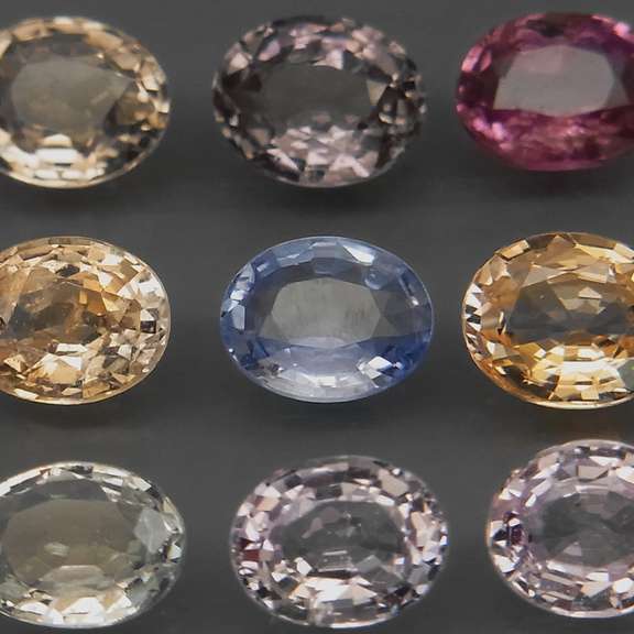 Fancy colored 3.89ct Ceylon Sapphire parcel