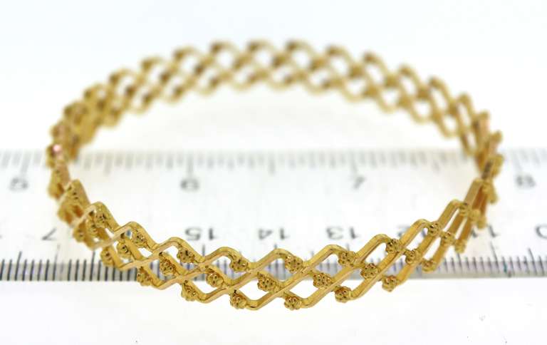 Spectacular 22kt Diamond Cut Open Bangle