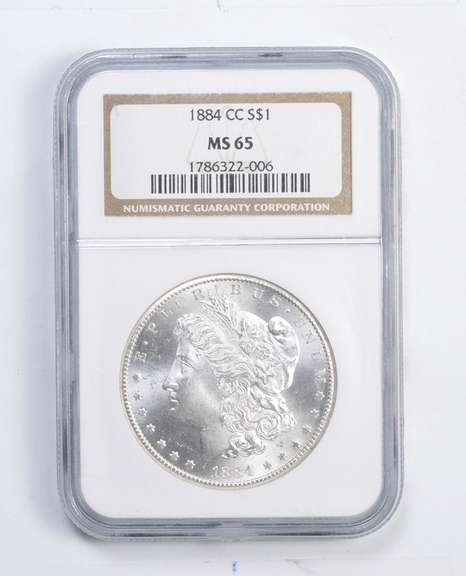 MS65 1884-CC Morgan Silver Dollar - Graded NGC