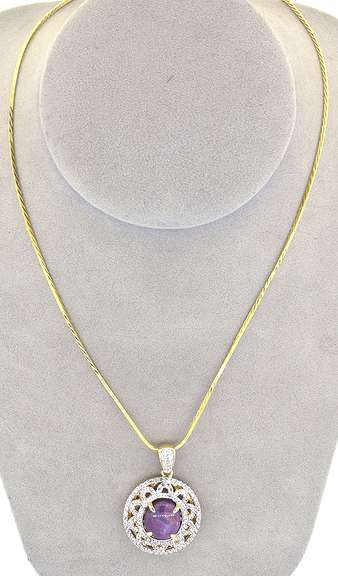 Darling Massive 13.0CTW Star Ruby & Sapphire Necklace in Vermeil