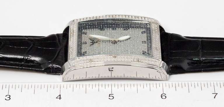 Diamond King Watch with Rectangular Bezel
