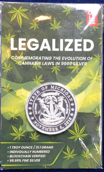Blockchain Mint 1 OZ Silver Legalized Round