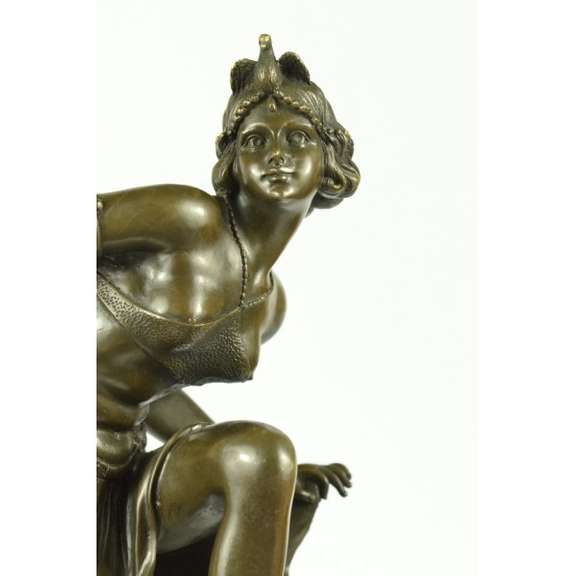20" Classic Dancer Bronze Figurine Statue Marble Base