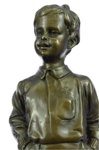 Sport Ski Player Bronze Statue