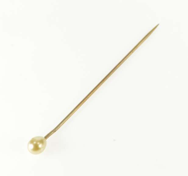 Gold Filled Pearl Victorian Wedding Corsage Boutonnière Stick Pin