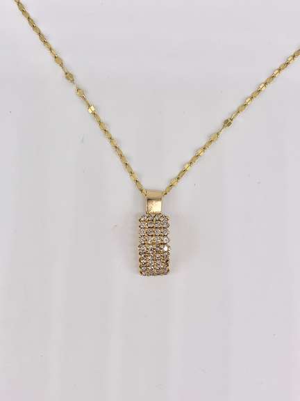 14kt Solid Gold Diamond Pendant