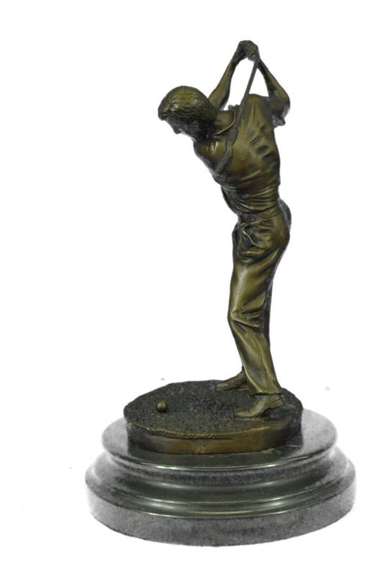 Male Golfer Golf Sport Bronze Sculpture