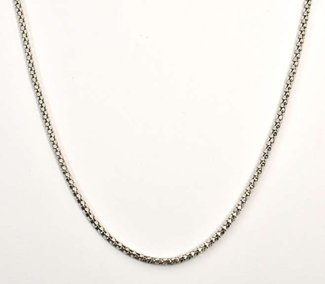 Stylish White Gold Popcorn Link