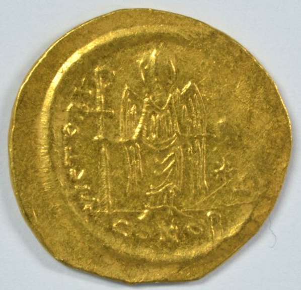 Near Mint Justinian I Byzantine Gold Solidus 527-565 AD