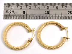 Nicely Textured Half Dollar Size Hoops