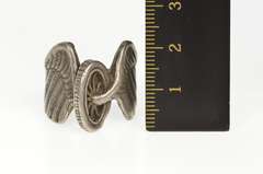 Sterling Silver Winged Wheel Chariot Hermes Men's Statement Ring