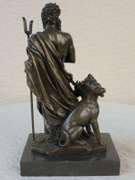 Three Headed Dog Mythical Bronze Sculpture