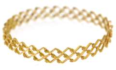 Spectacular 22kt Diamond Cut Open Bangle
