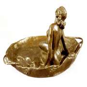 Special Circular Patina Jewelry Tray Bronze Sculpture
