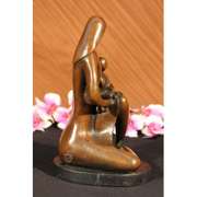 Mother Reading to her kid Bronze Sculpture