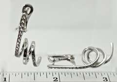 Contemporary 18K White Gold Diamond Earrings